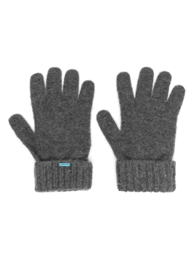 Shop Alanui Finest Cashmere-silk Gloves In Grey