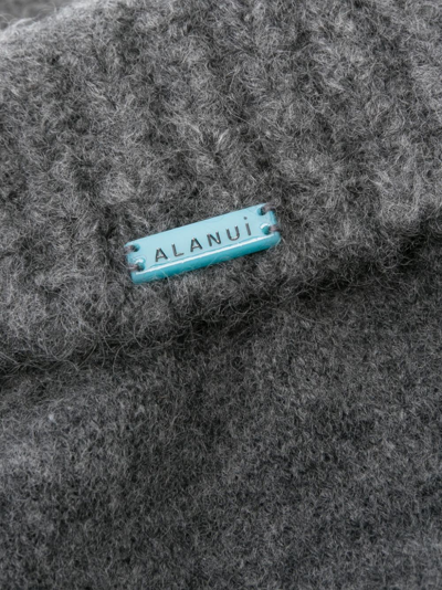 Shop Alanui Finest Cashmere-silk Gloves In Grey