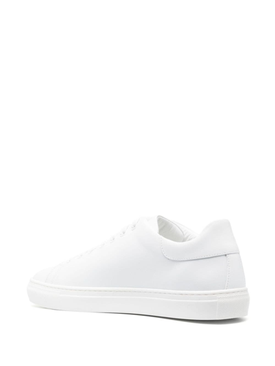 Shop Moschino Serena Leather Sneakers In White