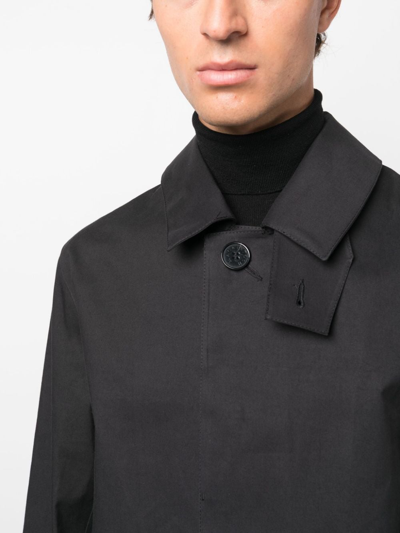 Shop Mackintosh Oxford 3/4 Trench Coat In Black