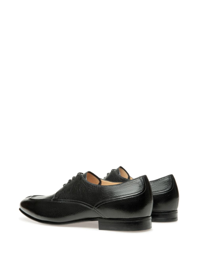 Bally Saele Grained-texture Derby Shoes In Black