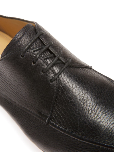 Bally Saele Grained-texture Derby Shoes In Black