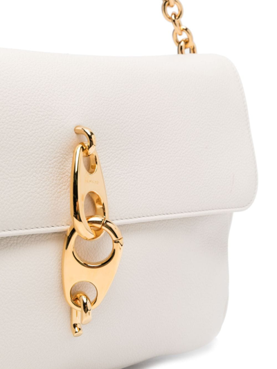 Tom Ford Chain-link Handle Leather Tote Bag In Neutrals