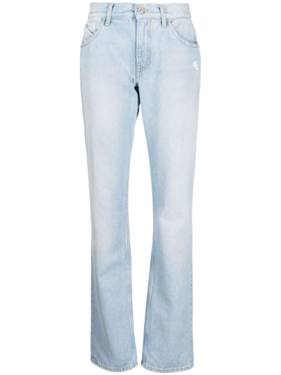 Shop Attico Girlfriend Straight-leg Jeans In Blue