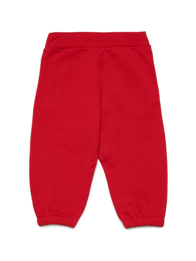 Shop Diesel Logo-print Cotton Track Pants In Red