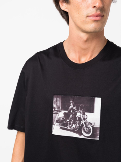 Shop Limitato Elvis-print Cotton T-shirt In Black