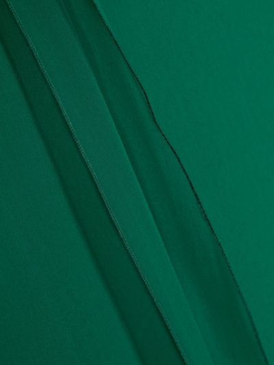 Shop Alberta Ferretti Finished-edge Silk Scarf In Green