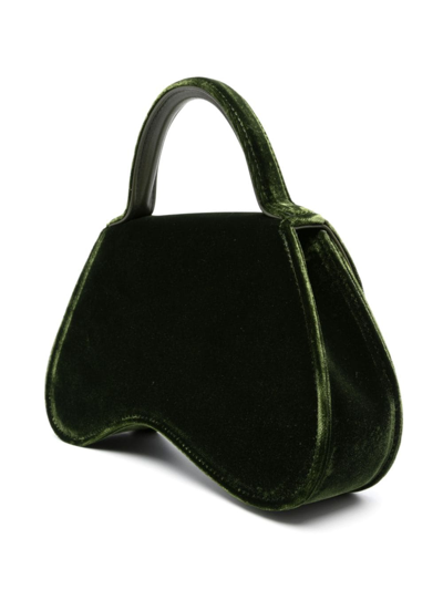 Shop Malone Souliers Divine Crystal-embellished Velvet Bag In Green