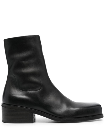 Shop Marsèll Cassello 70mm Leather Boots In Black