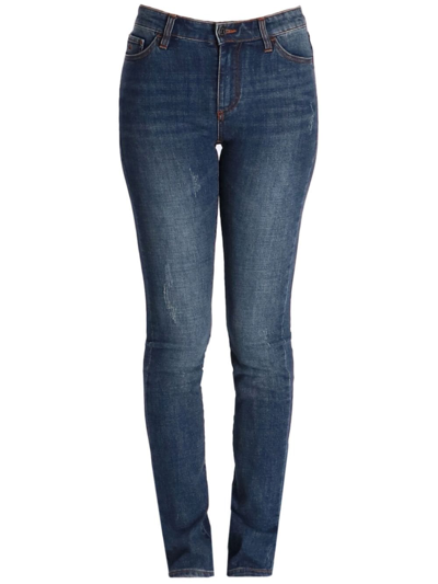 Shop Armani Exchange High-waisted Denim Jeans In Blue