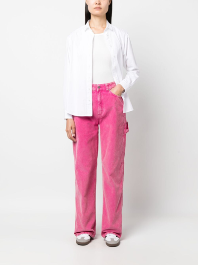 Shop Haikure High Rise Loose-fit Jeans In Pink