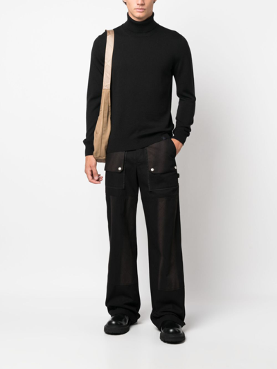 Fay Wool Turtleneck Sweater In Black