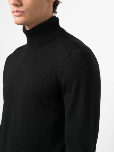 Fay Wool Turtleneck Sweater In Black