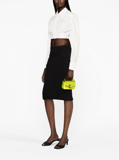 Gauge81 Dayton Ruched Pencil Skirt In Black