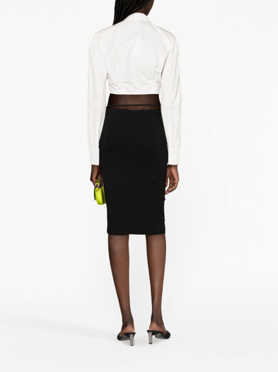 Gauge81 Dayton Ruched Pencil Skirt In Black