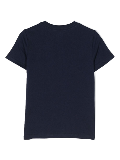 Shop Ralph Lauren Polo Bear-print T-shirt In Blue