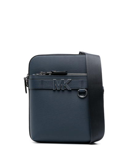 Shop Michael Kors Logo-plaque Shoulder Bag In Blue