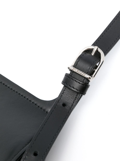 Shop Durazzi Milano D-ring Leather Tote Bag In Black