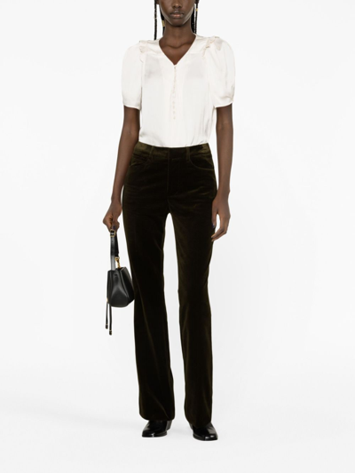 Zadig & Voltaire Puff-sleeve Satin Top In Neutrals