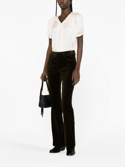 Zadig & Voltaire Puff-sleeve Satin Top In Neutrals
