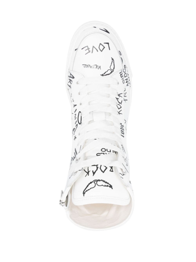 Zadig & Voltaire High Flash High-top Leather Sneakers In White