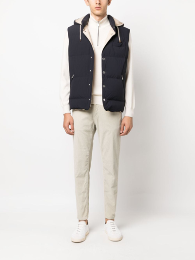 Dondup Low-rise Tapered Corduroy Trousers In Neutrals