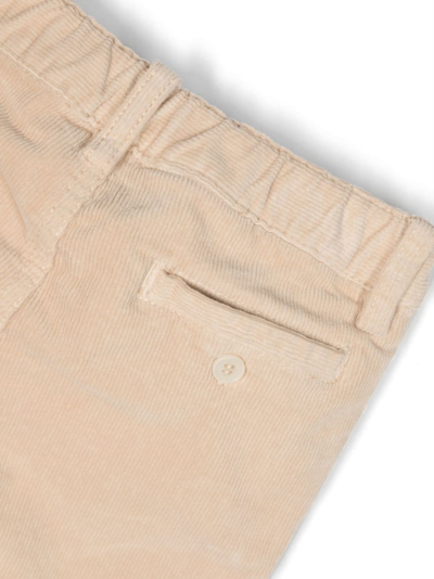 Shop Il Gufo Stretch-cotton Corduroy Trousers In Neutrals