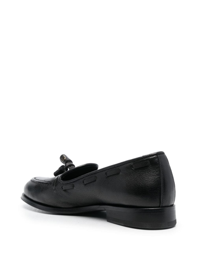 Shop Furla Heritage Leather Loafers In Black