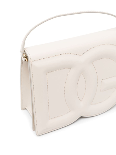 Dolce & Gabbana Dg Logo Leather Crossbody Bag In Neutrals