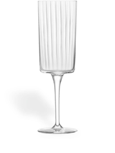 Shop Lsa International Gio Line Champagne Flute (set Of Four) In Neutrals
