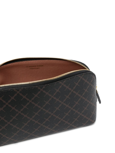 Shop By Malene Birger Monogram-pattern Makeup Bag In Brown