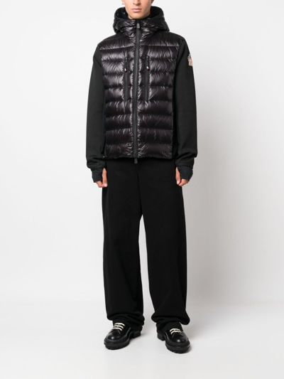 Shop Moncler Padded Hooded Jacket In Black