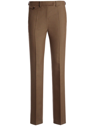 Shop Bally Pressed-crease Tailored Trousers In Brown
