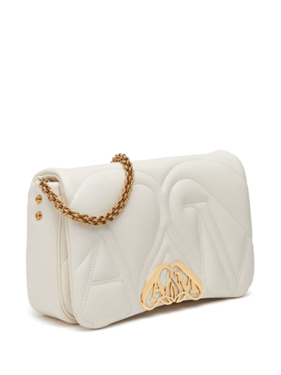 Alexander Mcqueen Small The Seal Cross Body Bag In White