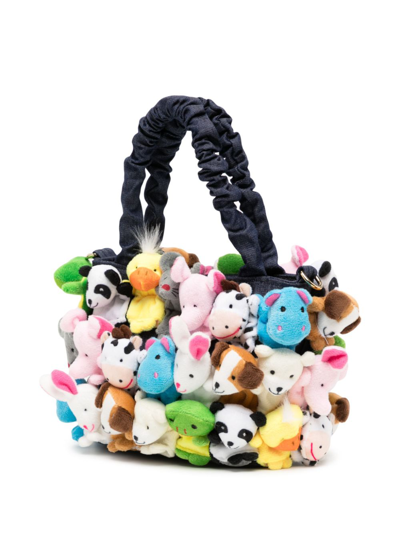 Shop La Milanesa Toys-appliqué Cotton Tote Bag In Multicolour
