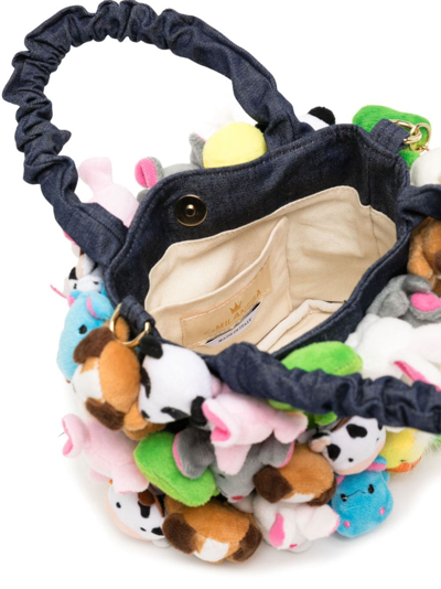 Shop La Milanesa Toys-appliqué Cotton Tote Bag In Multicolour