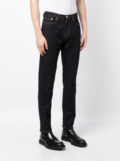 Shop Ps By Paul Smith Mid-rise Slim-fit Jeans In Blue