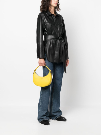 Shop Zadig & Voltaire Moonrock Leather Tote Bag In Yellow