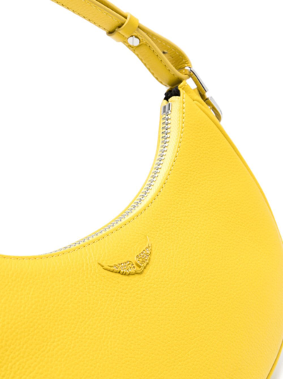 Shop Zadig & Voltaire Moonrock Leather Tote Bag In Yellow