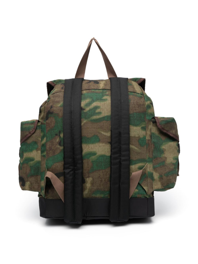 Shop Dsquared2 Logo-patch Camouflage-print Backpack In Green