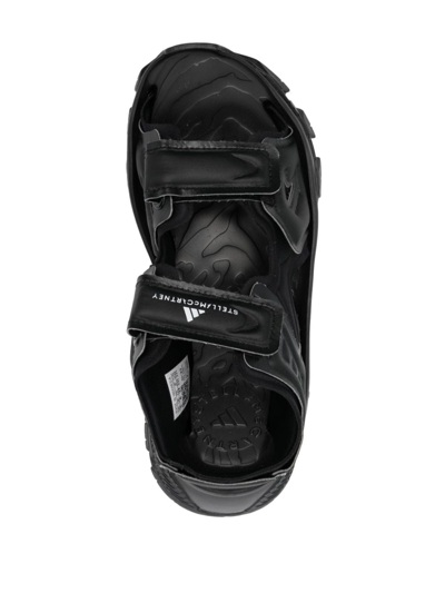 Shop Adidas By Stella Mccartney Hika Cut-out Chunky Sandals In Black