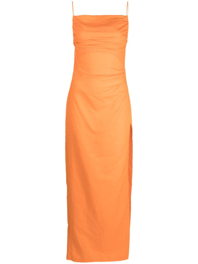 Shop Ronny Kobo Easy To Love Midi Dress In Orange