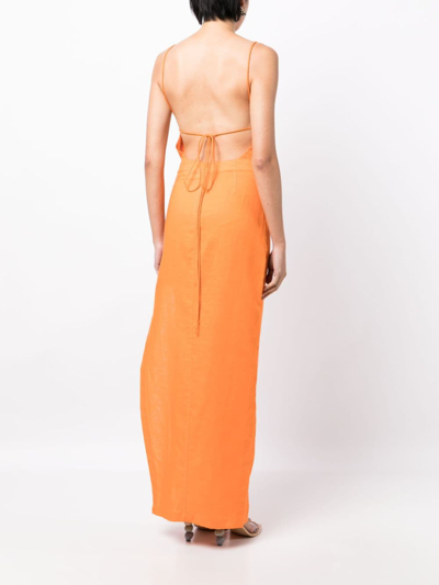 Shop Ronny Kobo Easy To Love Midi Dress In Orange