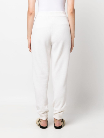 Shop Mrz Elasticated-waistband Tapered Track Pants In White
