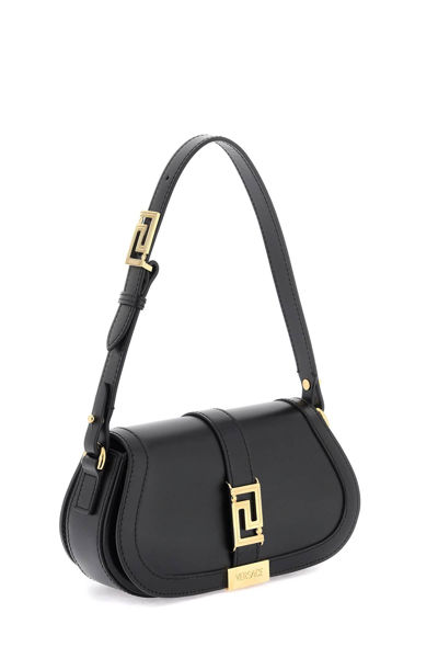 Shop Versace 'greca Goddess' Mini Shoulder Bag In Black