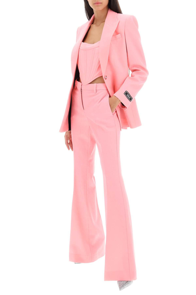 Shop Versace ' Allover' Single-breasted Jacket In Pink