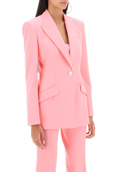 Shop Versace Single-breasted Medusa Jacket In Pink
