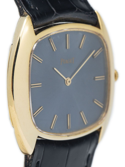 Pre-owned Piaget 1970s  Vintage 32mm In Dark Blue