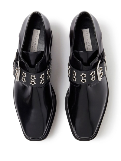 Stella Mccartney Elyse Buckle-fastening Lace-up Shoes In Black