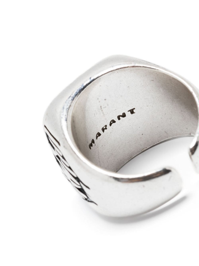 Isabel Marant Square-face Ring In Silver